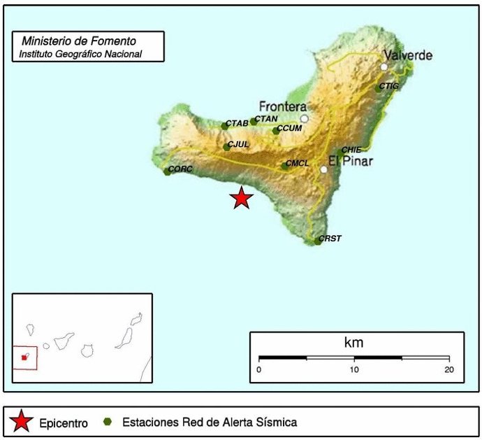 Localización del sismo de 3.8 grados