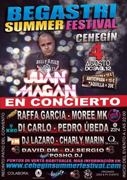Juan Magán actuará en Cehegín el 4 de agosto