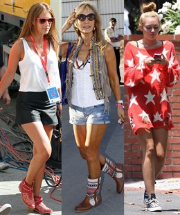 Montaje de Paula Echevarría, Carmen Lomana y Miley Cyrus 