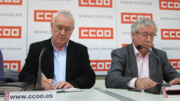 Cayo Lara Y Toxo Reunidos En La Sede De CCOO