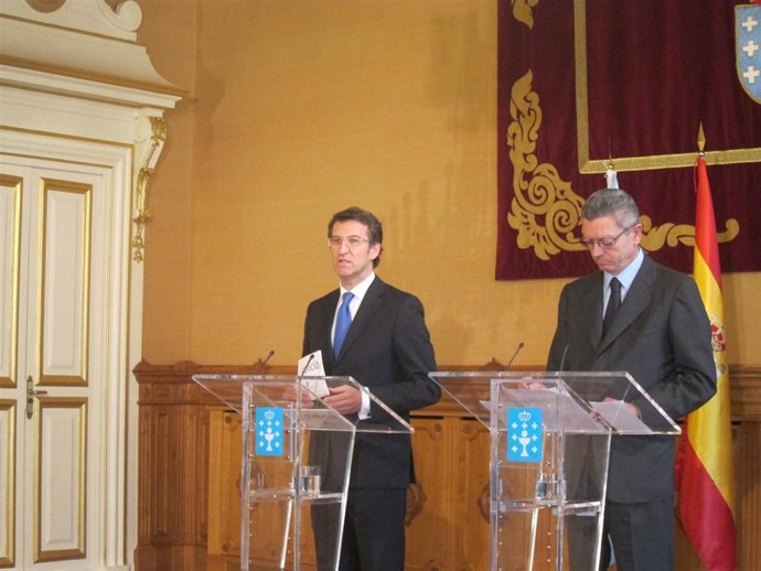 El presidente de la Xunta y el ministro de Justicia, en Santiago