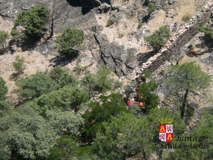 Rescate de un varón herido en La Alberca