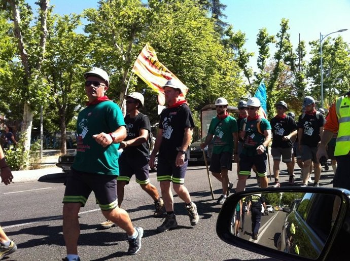 Marcha Minera A Su Paso Por Madrid