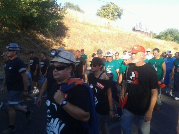 Marcha Negra De Los Mineros En Madrid