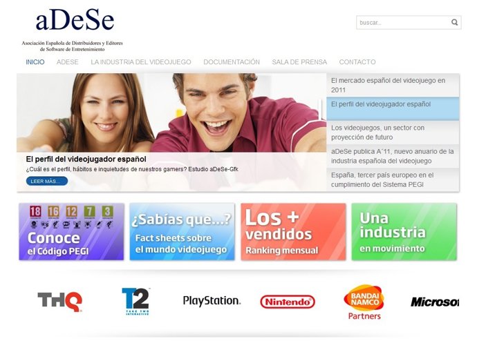 Nueva página web de adese, la patronal del videojuego