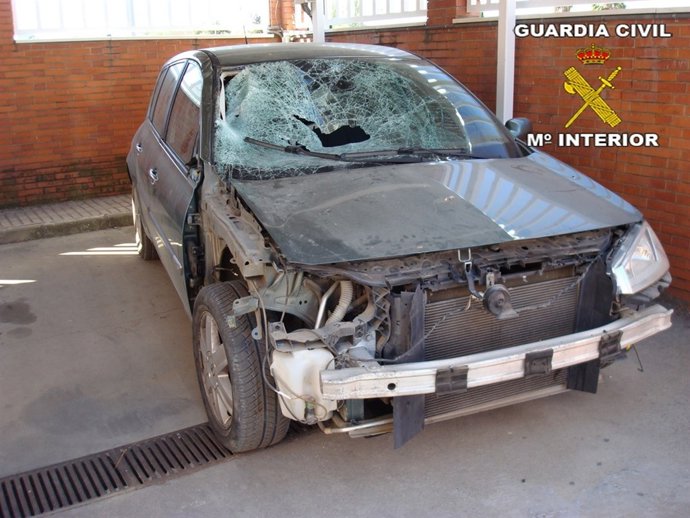 Vehículo involucrado en el atropello del joven subsahariano en San del Puerto.