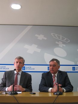 El Conselleiro De Presidencia Y El Fiscal Superior De Galicia, Carlos Varela