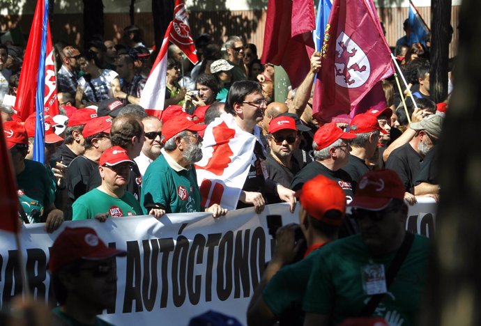 Manifestación de mineros por Madrid