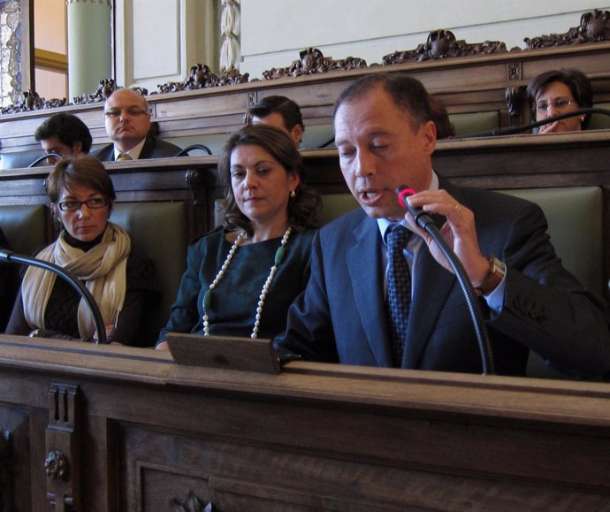 El concejal Alfredo Blanco, en un Pleno del Ayuntamiento de Valladolid