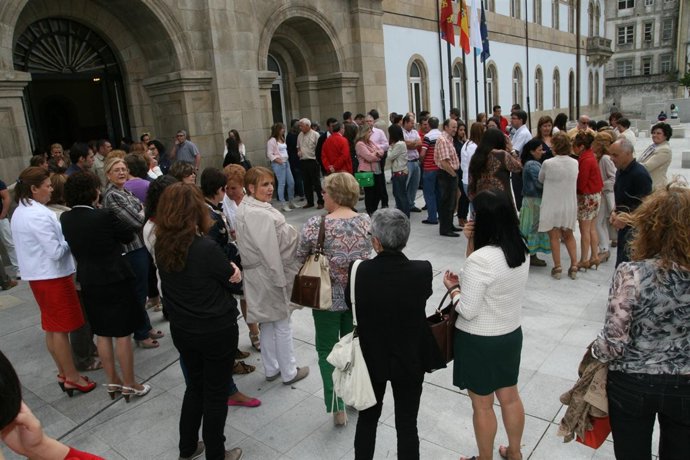 Protesta de los trabajadores de la Diputación de Lugo