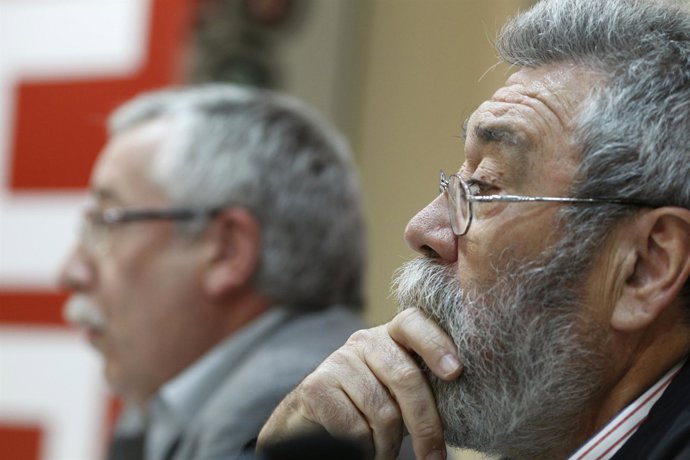 Ignacio Fernández Toxo Y Cándido Méndez Presentan Movilizaciones