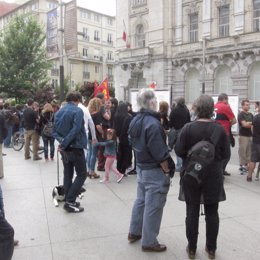 Protesta en Santander