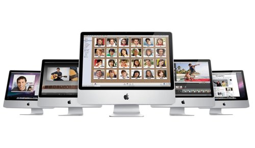 La línea de iMac, los ordenadores en pantalla de Apple