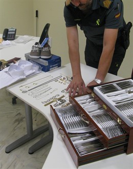 Material incautado en el robo