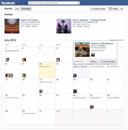 Calendario de Eventos de Facebook