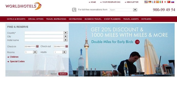 Página web worldhotel
