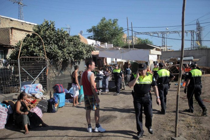 Desmantelamiento del asentamiento chabolista de La Bachillera