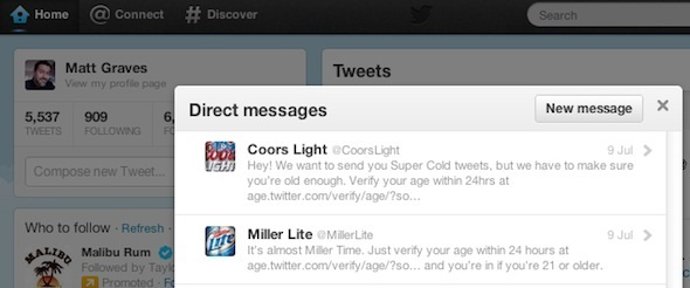 Pregunta para filtro de edad de Twitter