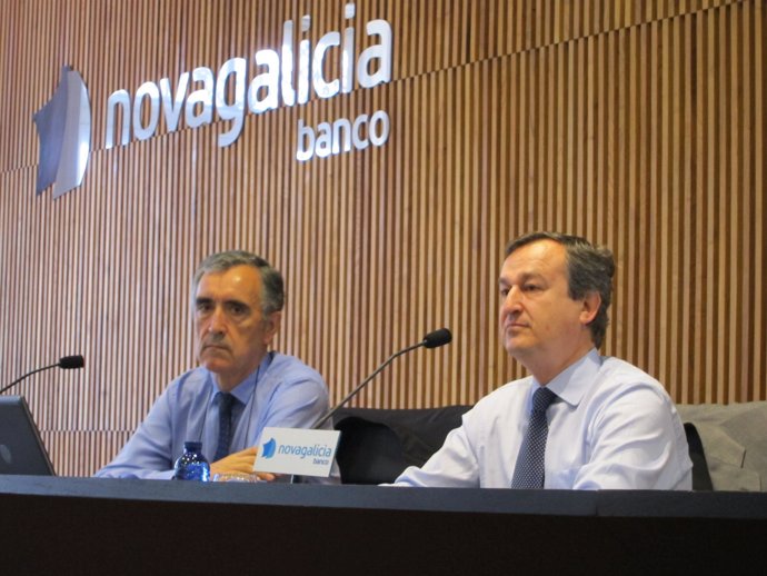 Castellano, a la izquierda, con el consejero delegado de NCG