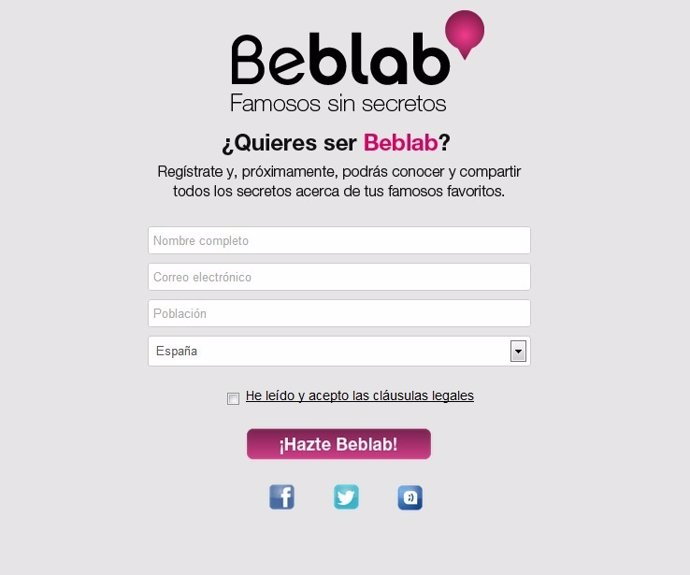 Red social para rastrear famosos Beblab