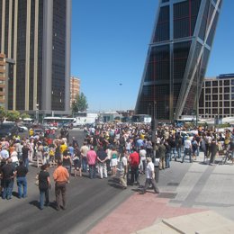 Corte de funcionarios en Plaza de Castilla