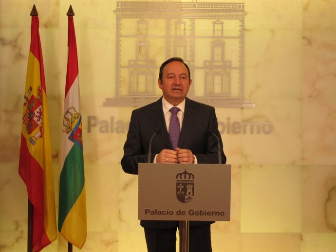 Pedro Sanz, presidente del Gobierno riojano