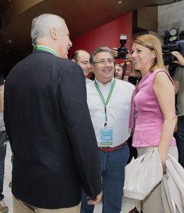 Arenas, Zoido y Cospedal antes del Congreso del PP-A