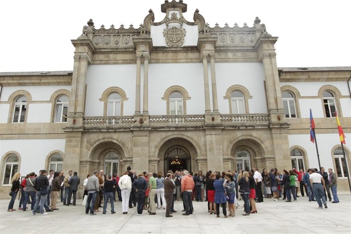 Concentración de empleados públicos en la Diputación de Lugo