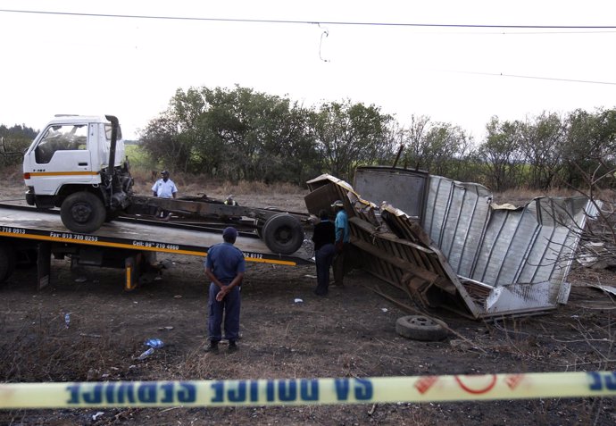 Un camión con vendimiadores es arrollado en Sudáfrica