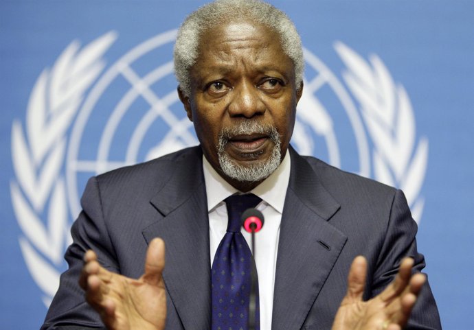 El representante especial de la ONU para Siria, Kofi Annan