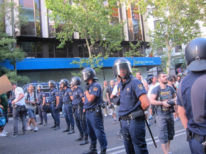 Fuerte presencia policial en Génova