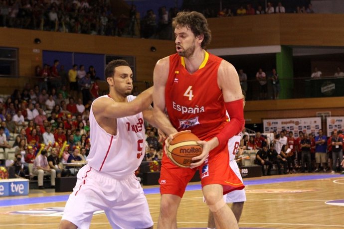 Gasol, en el partido ante Túnez