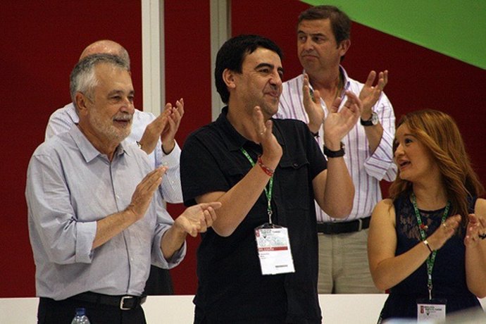 Griñán y Jiménez en el Congreso Regional del PSOE-A