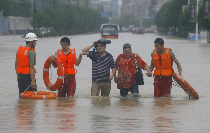 Lluvias torrenciales en el sureste de China