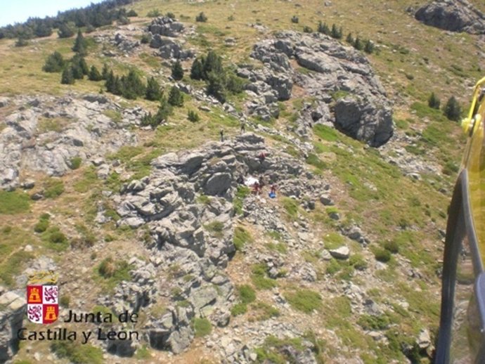 Imagen del rescate del parapentista