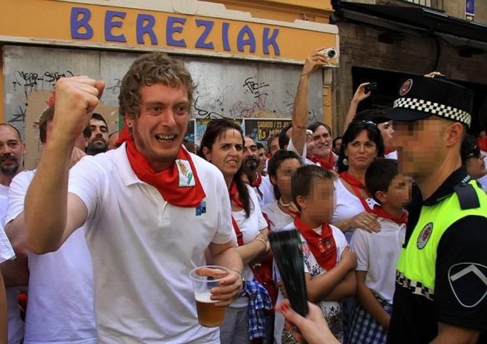 Maiorga Ramirez en la procesión de San Fermín.