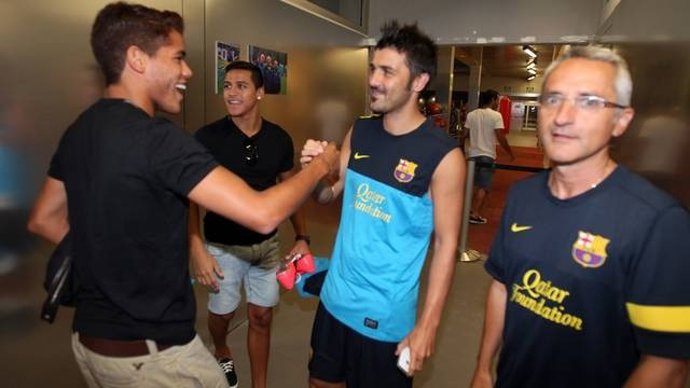 Jonathan Dos Santos, Alexis Sánchez Y David Villa (FC Barcelona)