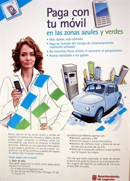 Folleto sobre el pago de la ORA a través del móvil