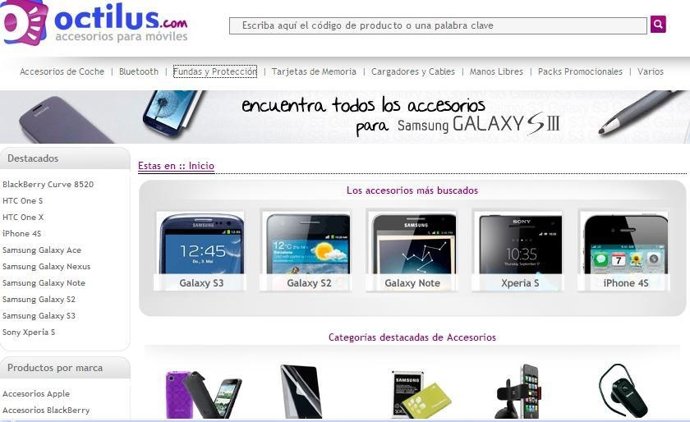 Octilus. Tienda 'online' de accesorios