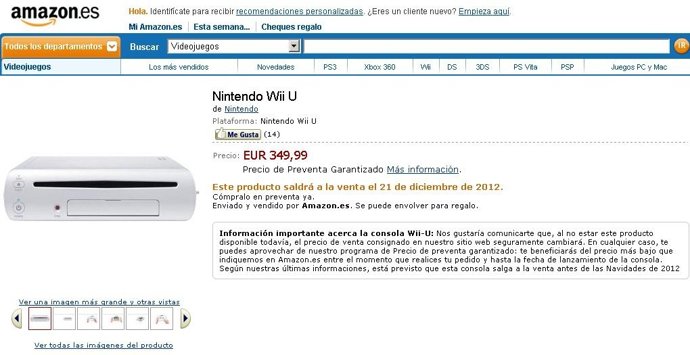 Wii U a la venta