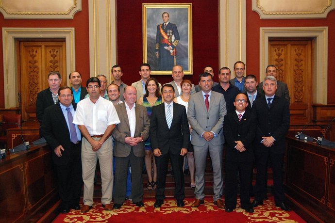Los alcaldes que han asistido a la firma del acuerdo