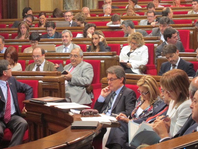 Artur Mas En El Pleno Del Parlament