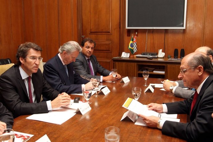 Encuentro de Feijóo en Sao Paulo