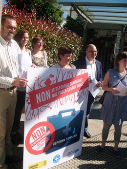 Representantes de Amnistía Internacional, Médicos del Mundo, Rede Acolle y FGI