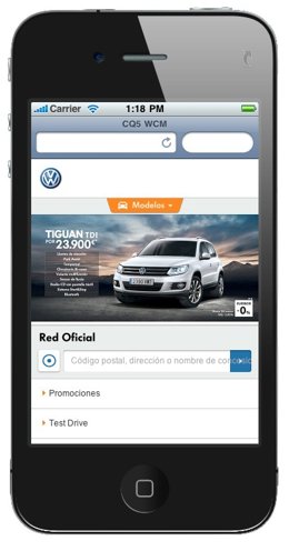 Versión Para Móvil De La Web De Volkswagen
