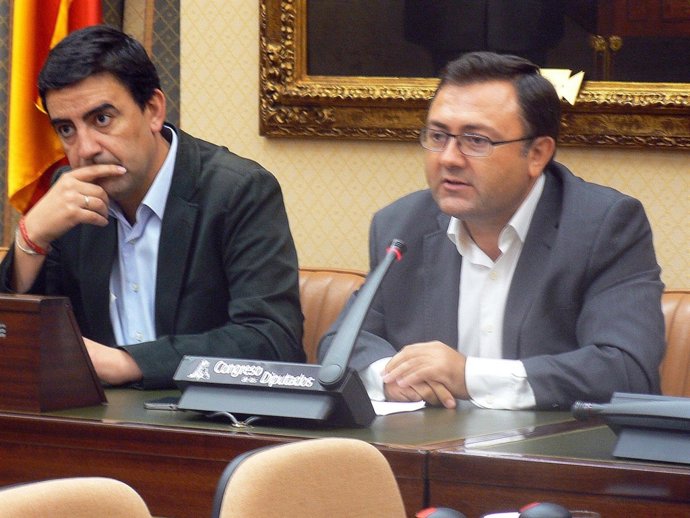 Mario Jiménez y Miguel Ángel Heredia en el Congreso