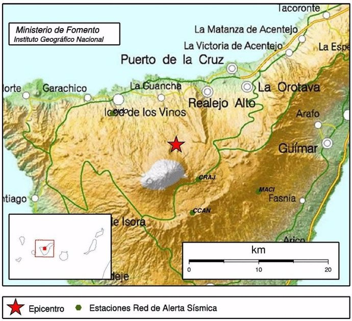 Localización del sismo