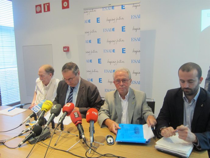 Joan Sureda, Josep Francesc Valls, Vicenç Gasca y Raimond Blasi 