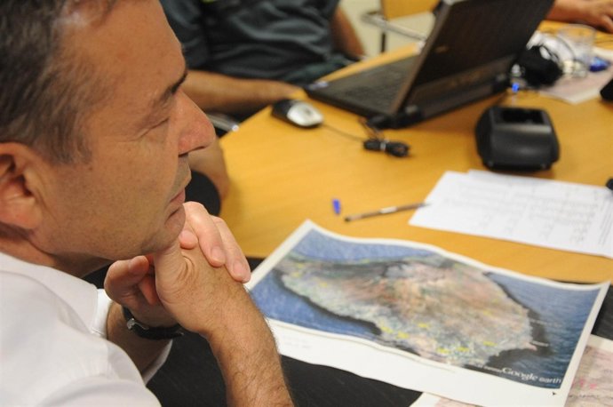 Paulino Rivero en la reunión del Infoca