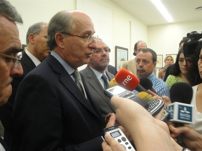 Angel Ros, Alcalde De Lleida, A. Brufau Y El Pte De La Dip. De Lleida, J. Reñe